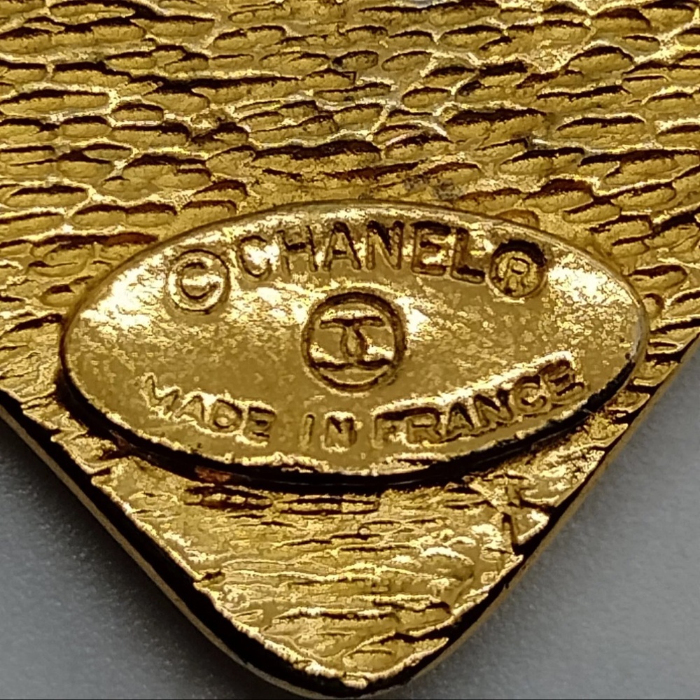 AUTH Chanel Vintage CC Pendant Necklace Gold - Picture 6 of 8